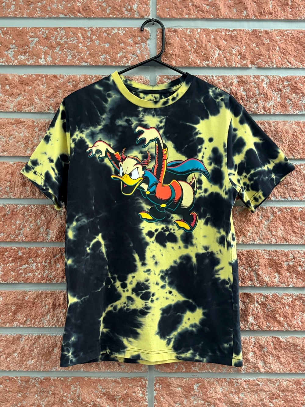 Disney Black & Yellow Tie-Dye Daffy Duck Tee